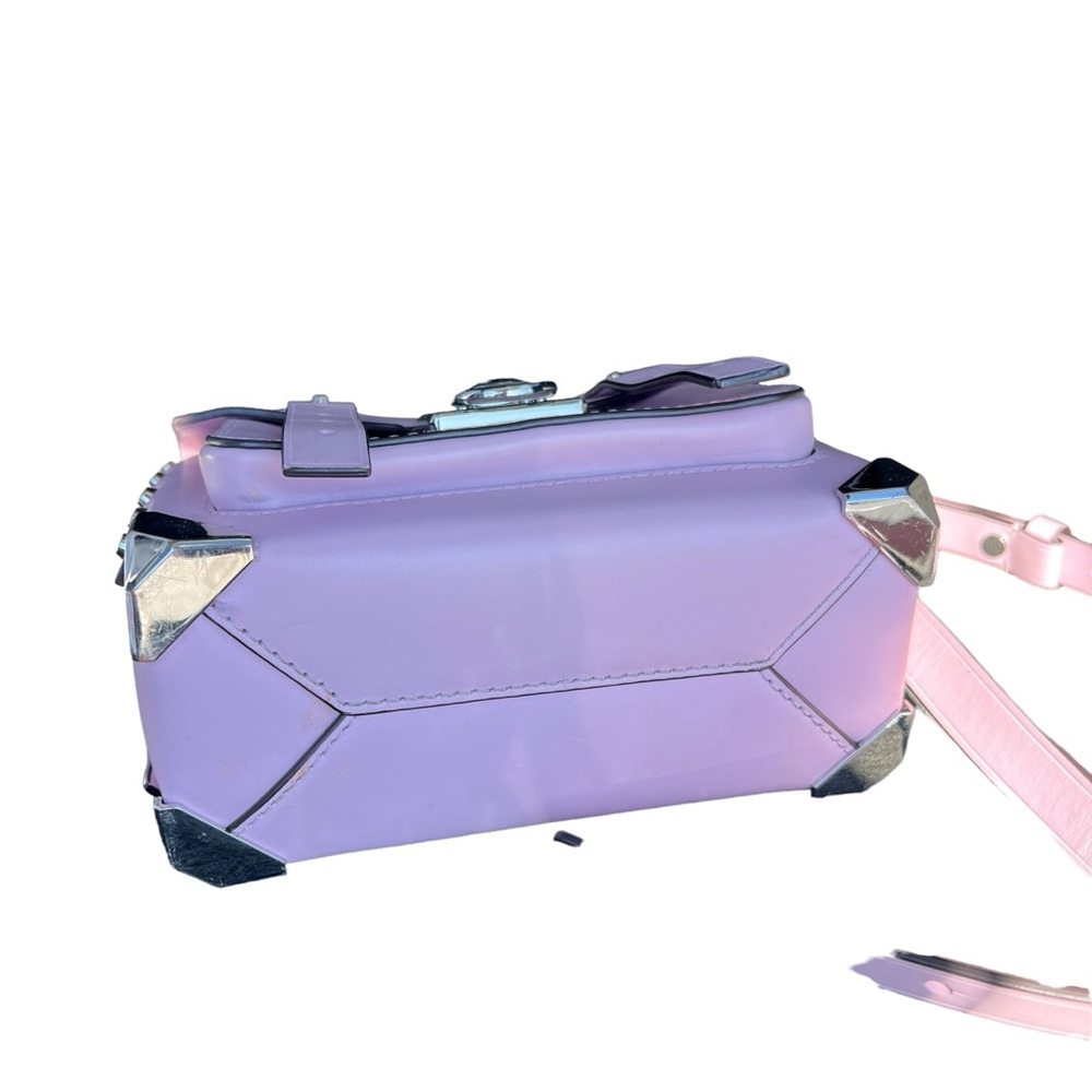 Michael Kors Manhattan Leather Pale Lilac/Silver Crossbody New W/O tags - Picture 7 of 14